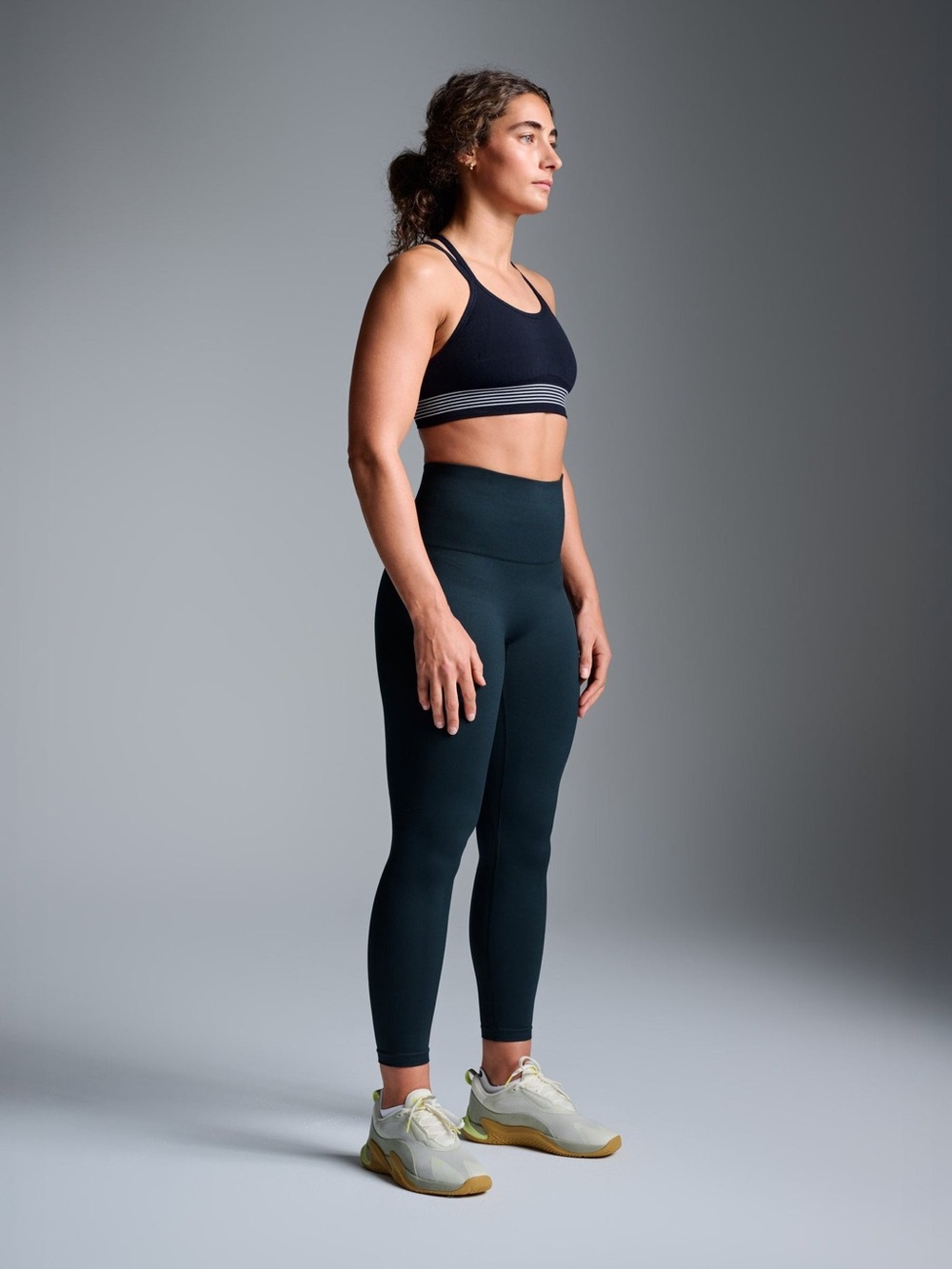 LNDR Streamline 7/8 Melange Compression Leggings In Rust Marl NWT S/M